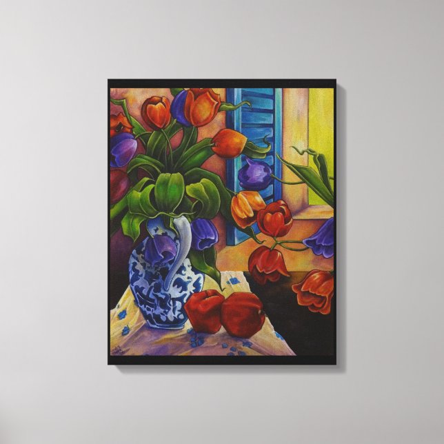 Tulips & Äpfel - Canvas Print Leinwanddruck (Vorderseite)
