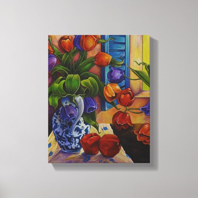 Tulips & Äpfel - Canvas Print Leinwanddruck (Vorderseite)