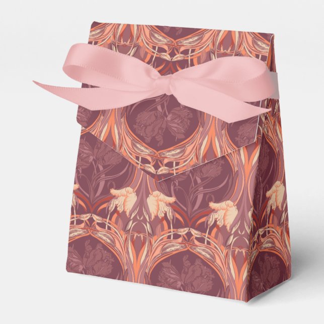 Tulips Art Nouveau Victorian Scarf Geschenkschachtel (Vorderseite)