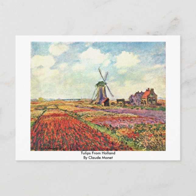 Tulips aus Holland von Claude Monet Postkarte (Vorderseite)