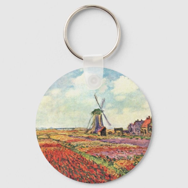 Tulips aus Holland von Claude Monet Schlüsselanhänger (Vorderseite)