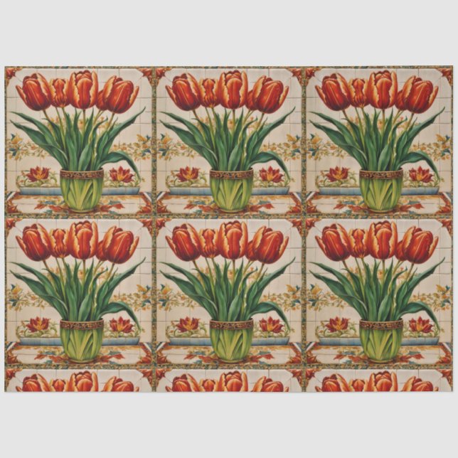 Tulips Beautiful Trendy Collection Seidenpapier (Vorderseite)