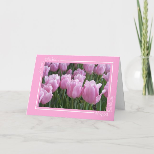 Tulips Birthday Card Karte (Vorderseite)