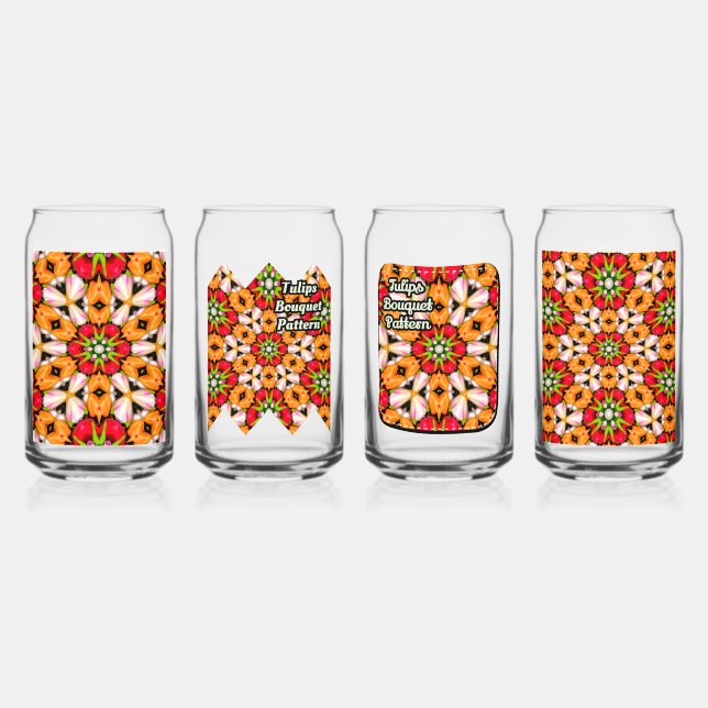 Tulips Bouquet Pattern Dosenglas (Vorderseite)