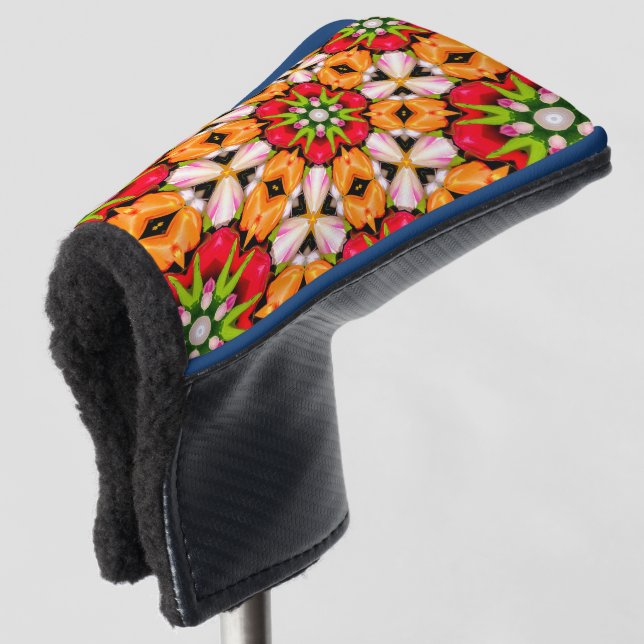 Tulips Bouquet Pattern Golf Headcover (3/4 Vorderseite)