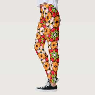 Tulips Bouquet Pattern Leggings