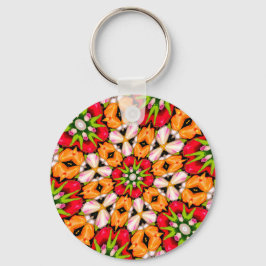 Tulips Bouquet Pattern Schlüsselanhänger