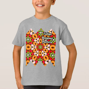 Tulips Bouquet Pattern T-Shirt