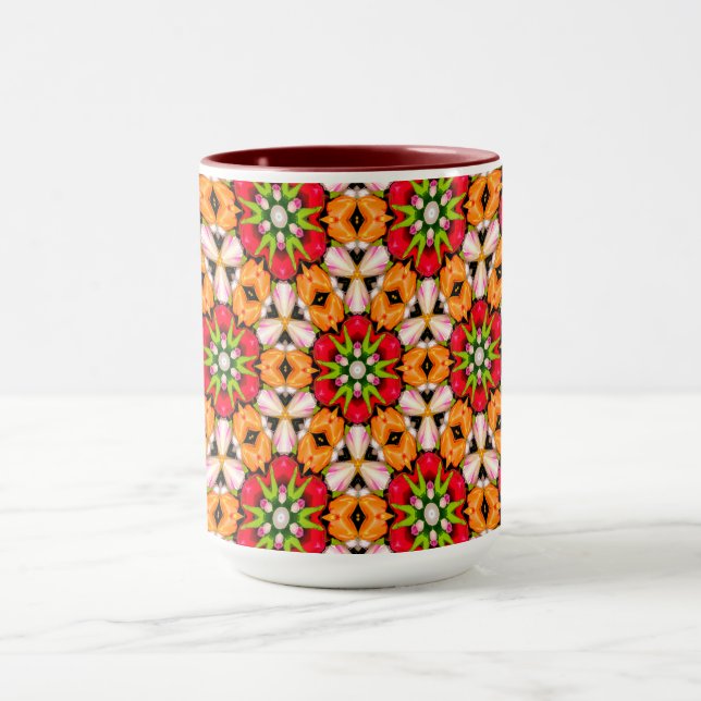 Tulips Bouquet Pattern Tasse (Zentrum)