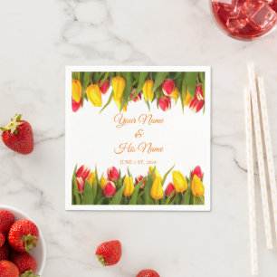 Tulips Bouquet Thunder_Cove Serviette