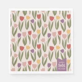 Tulips Brautparty Personalisiert Serviette