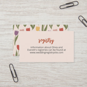 Tulips Bridal Dusche Einladung Beilage