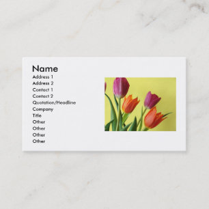 Tulips Business Card Visitenkarte