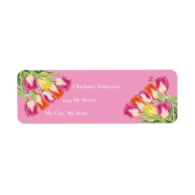 Tulips & Butterfly Pink-Brautparty (Vorne)