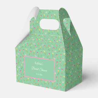 Tulips & Butterfys Grünes Brautparty Geschenkschachtel