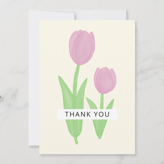 Tulips Design Danke Karte (Vorderseite)