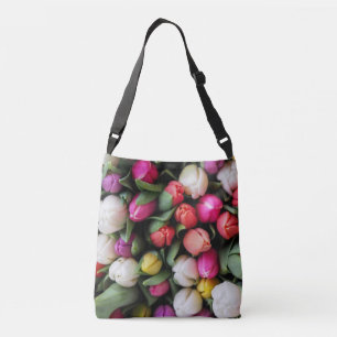Tulips Farbige Blume Ostern Frühling Tragetaschen Mit Langen Trägern