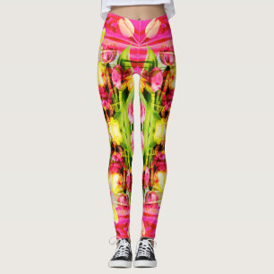 TULIPS - Farbige Tulpen Fraktal Art - Leggings