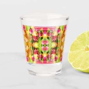 TULIPS - Farbige Tulpen Fraktal Art - Schnapsglas