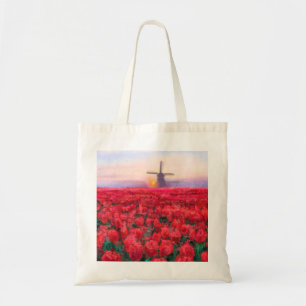 Tulips Field Tote Bag - Frühjahr in Niederlande Tragetasche