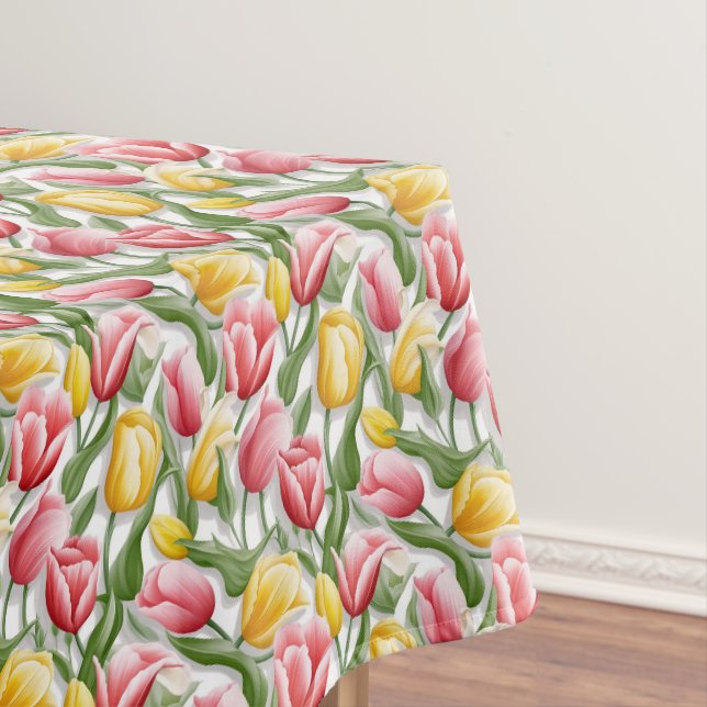 Tulips Floral Cotton Tableclout Tischdecke (Beispiel)