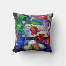 Tulips & Fruit 16"X16" Drehkissen