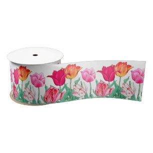 Tulips Garden Satinband