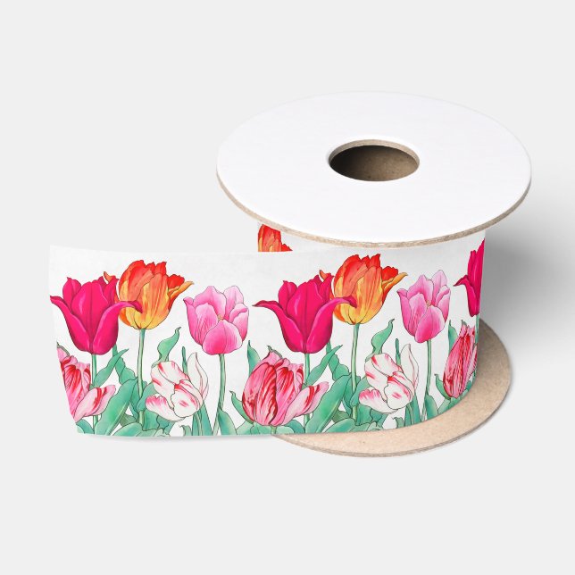 Tulips Garden Satinband (Spule)
