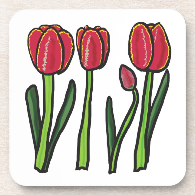 Tulips Getränkeuntersetzer (Vorderseite)