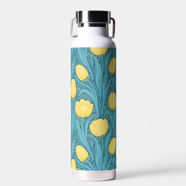 Tulips in blau und gelb trinkflasche (Vorne)