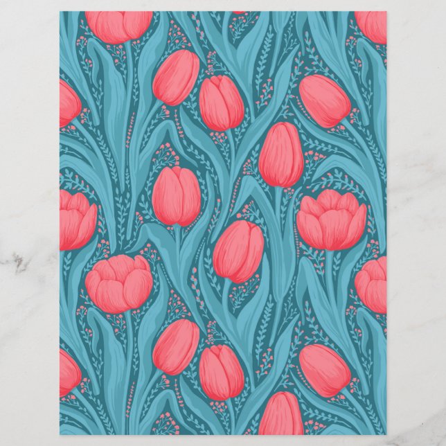 Tulips in blau und rot (Vorderseite)