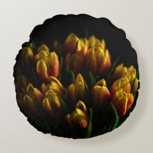 Tulips in Blume Rundes Kissen
