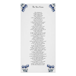 Tulips in Delft Blue benutzerdefinierbar Poster