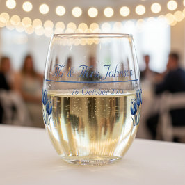 Tulips in Delft Blue, Brauch Weinglas Ohne Stiel