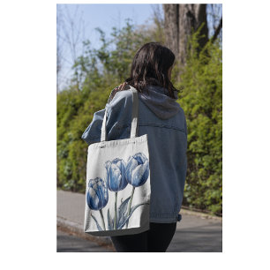 Tulips in Delft Blue Tasche