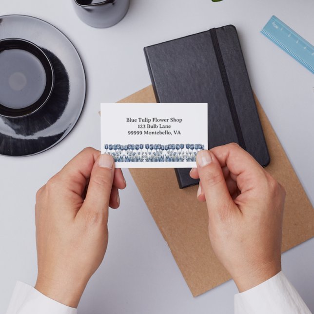 Tulips in Delft Blue Visitenkarte (Von Creator hochgeladen)