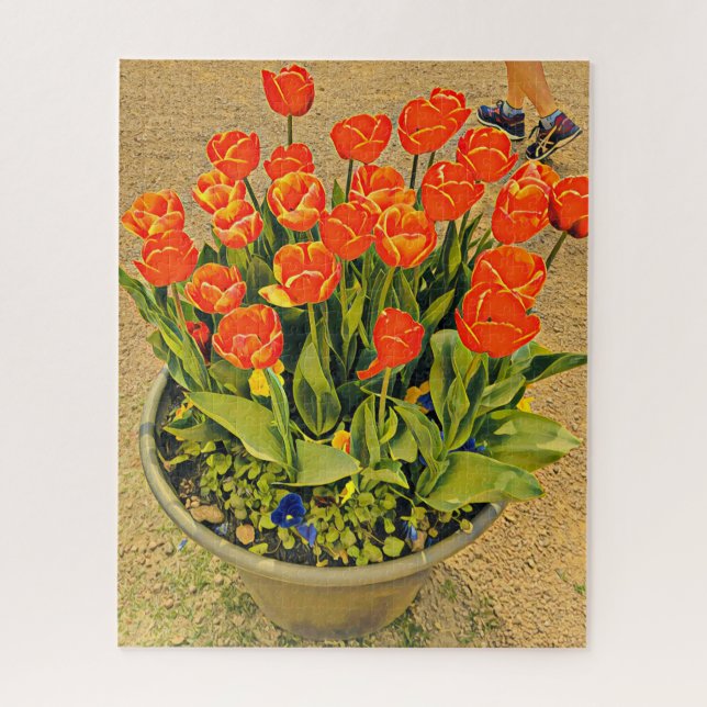 Tulips in einem Potpuzzle (Vertikal)