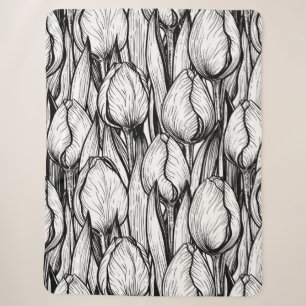 Tulips in Schwarzweiß Sherpadecke