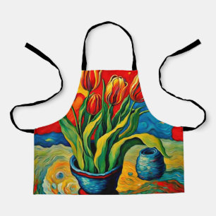 Tulips in Vase Schürze
