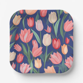 Tulips Pappteller