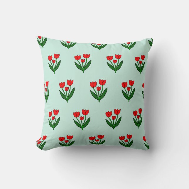 Tulips Pattern Kissen (Vorderseite)
