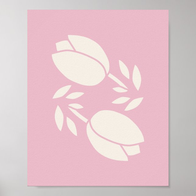 Tulips Pink Poster (Vorne)