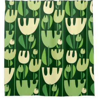 Tulips Scandinavian Style Pattern Duschvorhang