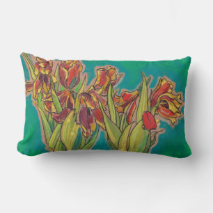 Tulips Sketch Blühende Frühlingsblumen Blumen Kuns Lendenkissen