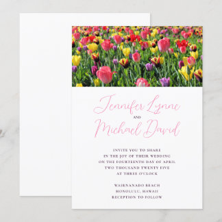Tulips Spring Wedding Einladung