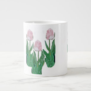 Tulips Three-Pink Jumbo-Tasse