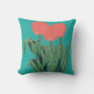 Tulips Three-Red Kissen