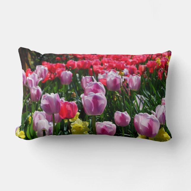 Tulips und Affodien Lendenkissen (Vorderseite)
