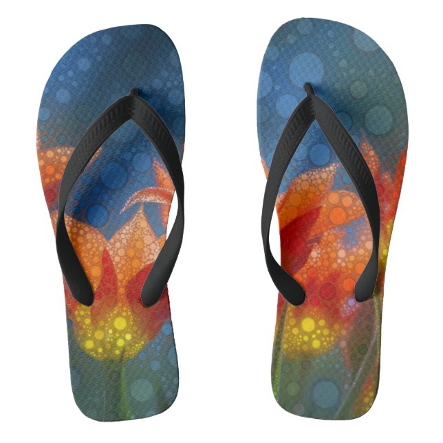 Tulips und Blue Sky Flip Flops (Fußbett)