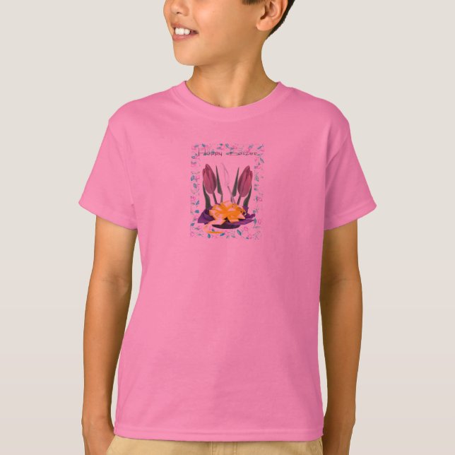 Tulips und Bow - T-Shirt (Vorderseite)